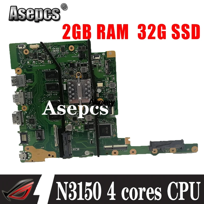 E402SA материнская плата для ноутбука ASUS подходит для 1" ноутбуков E402SA E402S Mianboard W/(N3150 4 ядра cpu+ 2GB ram+ 32G SSD) тест ОК
