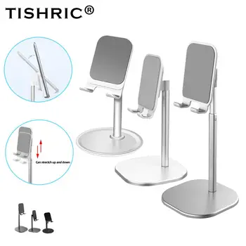 

TISHRIC Universial Alumium Desktop Stand for Cell/Moile Phone Holder Desk Tablet Mount Flexible for Samsung/Xiaomi/Huawei/iPhone