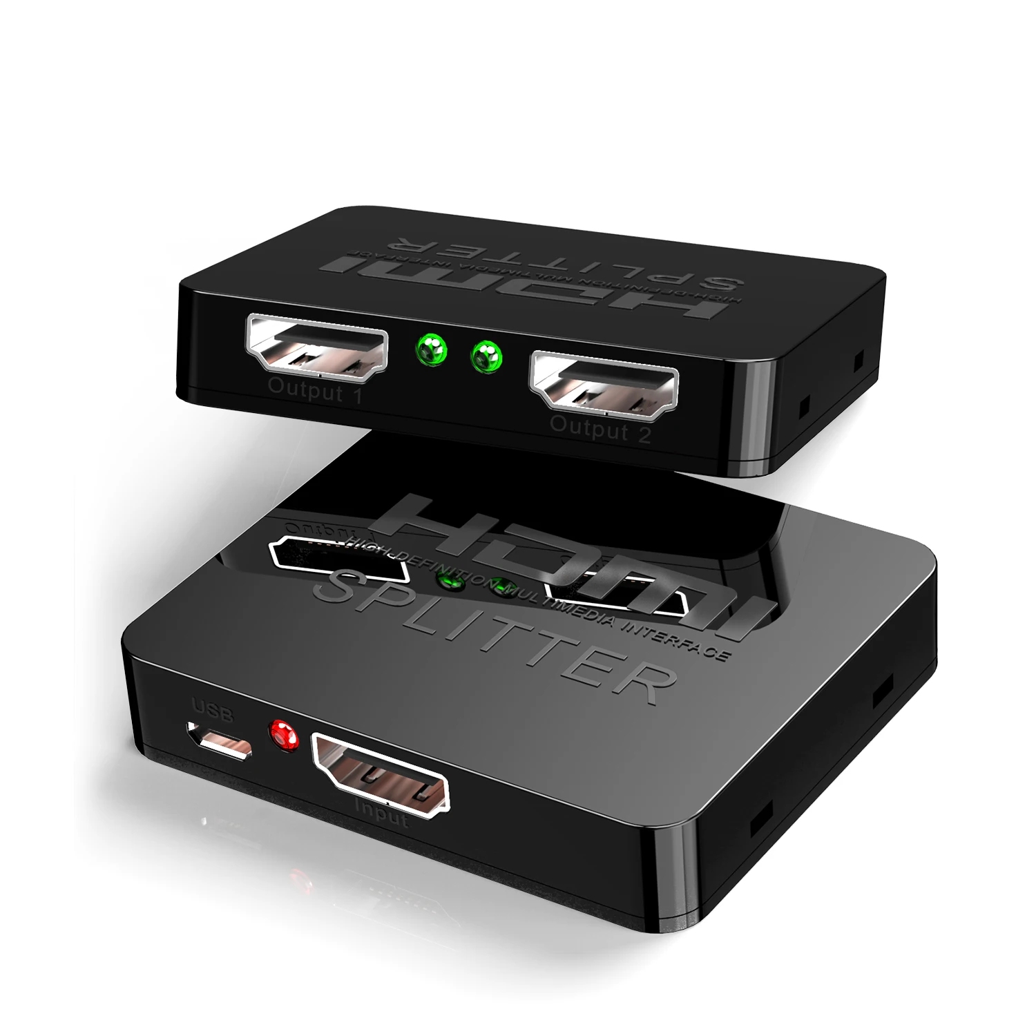 

Konsen HDMI Splitter Converter 1 Input 2 Output HDMI Splitter Switcher Box Hub Support 4KX2K 3D 2160p1080p for XBOX360 PS3/4/5