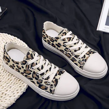 

Tleni running shoes 2019 spring new Leopard women's shoes Korean low-cut sneakers women zw-03 zapatos de mujer