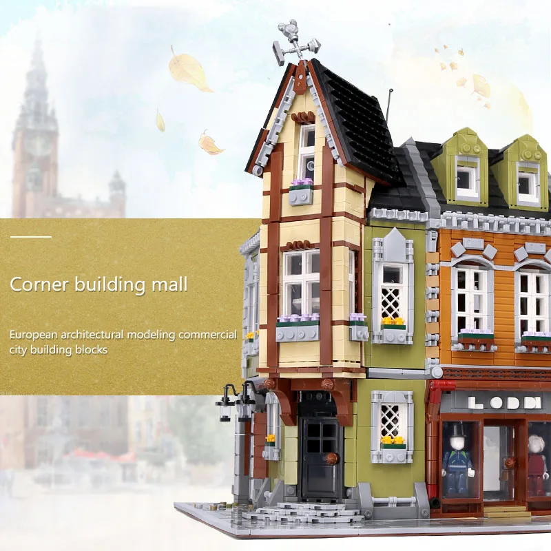 Город Streetview MOC Victor's Lab набор сборочных игрушек Модель Детские Рождественские