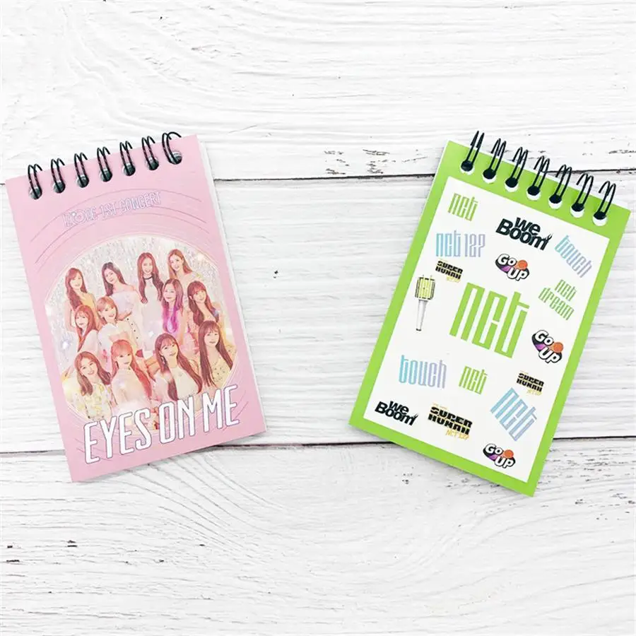 

Kpop IZONE Twice Protable Notebook NCT X1 Memo Notepad Blackpink Cute Spiral Coil Book Journal Travel Book