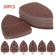 

30pcs 152mm Sanding Sheets Pads Mouse Triangle Discs 40/60/80 120/180/240 Grits For Fine And Streak-free Sanding
