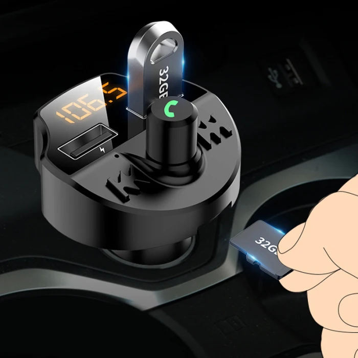 Автомобильный быстрый USB беспроводной в автомобиле Bluetooth fm-передатчик MP3 радио громкой связи вызов Hi 888