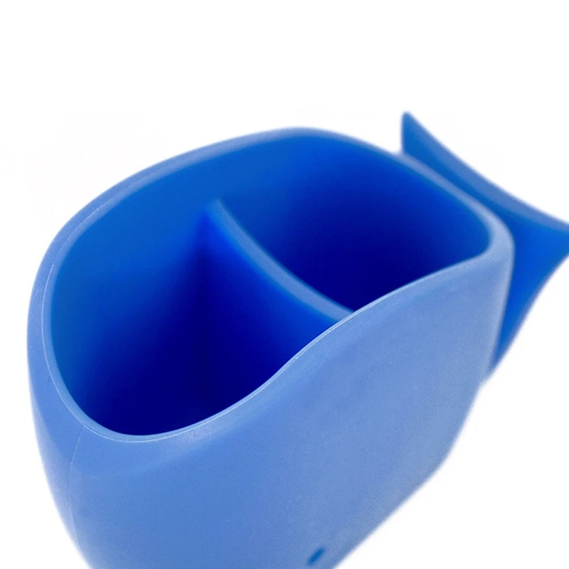 Best Whale Silicone Toothbrush Holder for Kids, Kids Bathroom Toothbrush, Toothpaste Storage Assistant. Blue