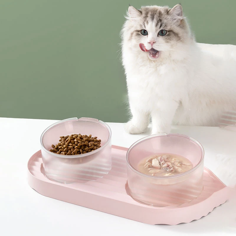 Stainless Steel Cat Bowl Anti Overturning Pet Bowls Food Feeding Bowl