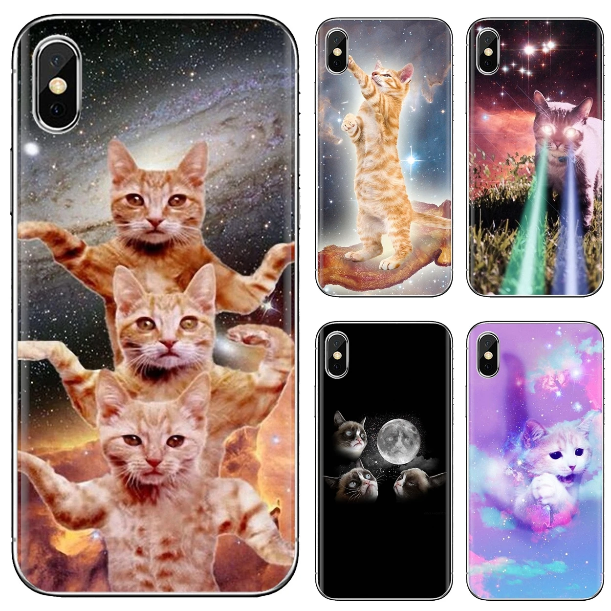 Милый силиконовый чехол для мобильного телефона Galaxy cat Sony Xperia XA Z Z1 Z2 Z3 Z5 XZ1 XZ2