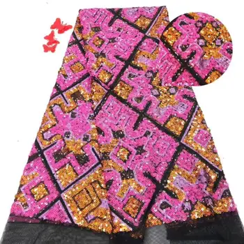 

fashion Embroidered lace fabric beautiful ZH-9953 Nigerian french lace fabric