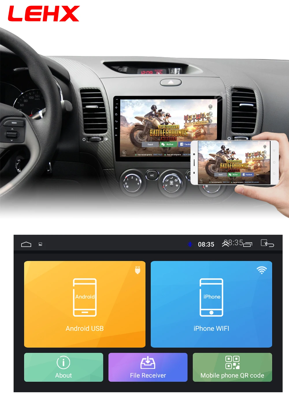 2Din Android 8,1 go RAM2G ROM32G автомобильный Радио мультимедийный плеер Автомобильный DVD для Kia CERATO K3 FORTE 2013 gps навигация