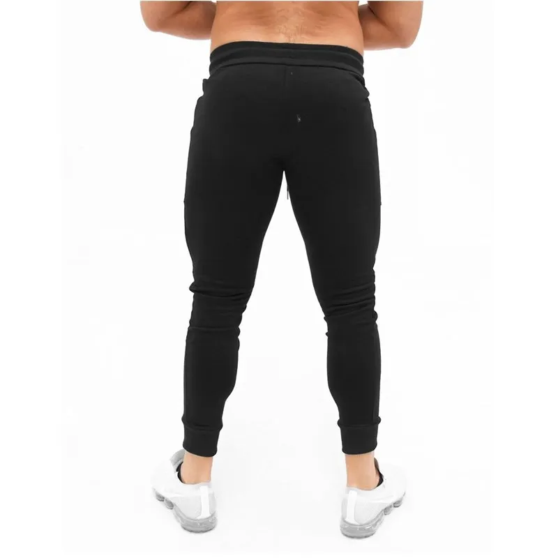 New Tight Men Pants Zipper Packet Bodyboulding Gyms Brand Clothing Cotton Trousers Fitness Jogger Sweatpants High Quality