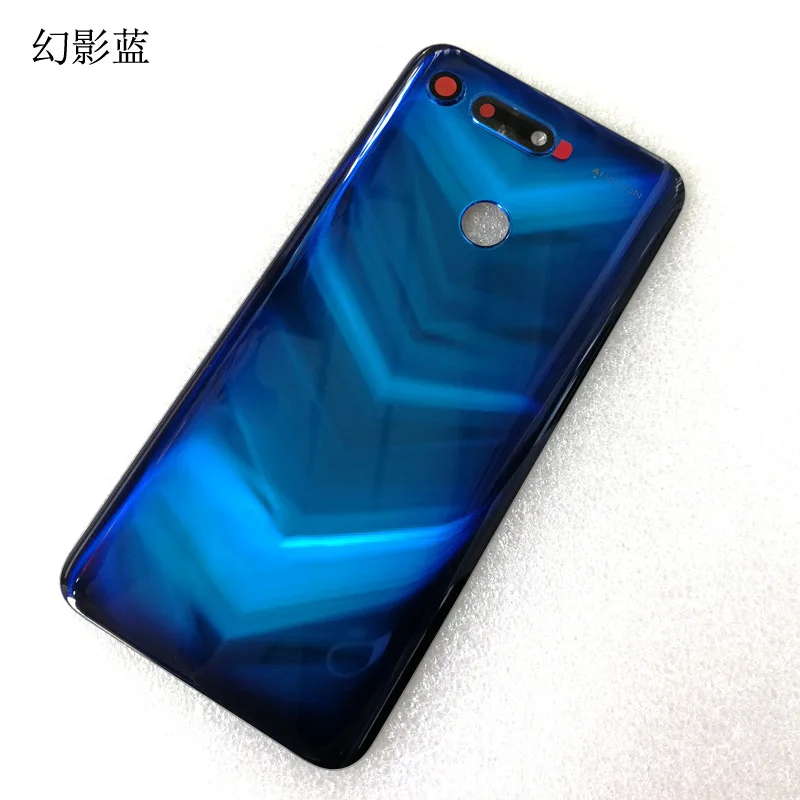 Phantom Blue Для huawei Honor View 20 Задняя крышка батареи задняя крышка корпуса дверная камера стеклянная рамка объектива Запасная часть - Цвет: Phantom Blue