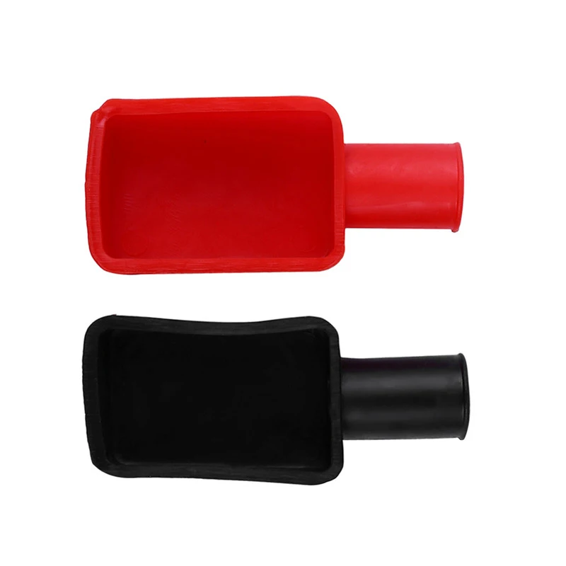 

2 Pcs Car Battery Positive and Negative Protective Covers, Rubber Sleeves, Battery Terminal Protection Sleeves