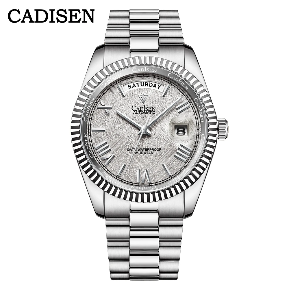 Часы мужские CADISEN C8185 Япония MIYOTA-8285 Movt дневная Дата метеоритный циферблат