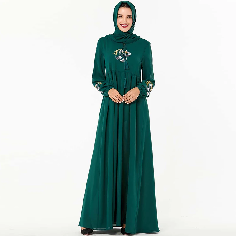 Abaya Дубай мусульманский хиджаб платье Арабский Кафтан платье исламское abaya s Tesettur Elbise Турция одеяние мусульмане Восточный халат из марокена Vestidos