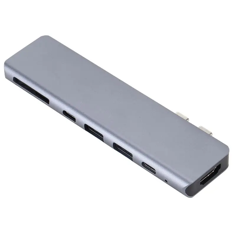 7 в 1 type-C концентратор к HDMI USB-C концентратор кард-ридер для ноутбука док-станции для MacBook Pro Горячая Новинка