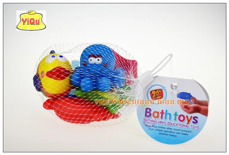Виниловый всасывающий спрей для купания, игра с водой, детская игрушка, мультфильм, океаны, животные, 6, шесть пакетов, ванная комната, клоун, ma star