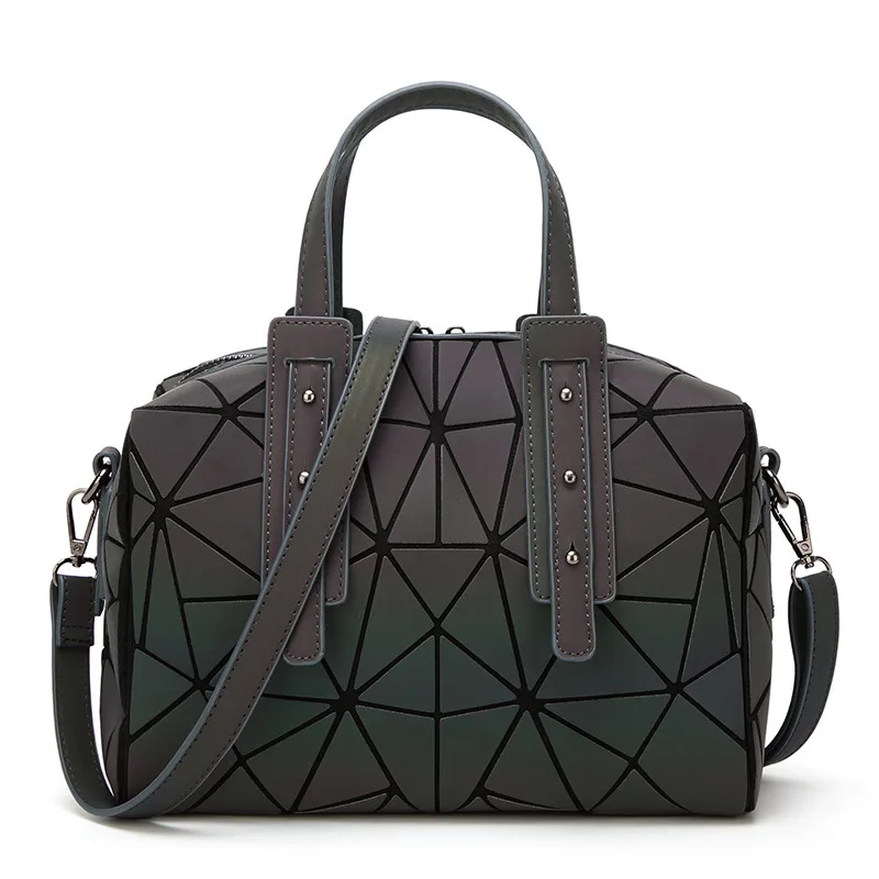 

2019 Spring And Summer New Style Chaos Triangular Night Light Geometry Rhombus Handbag Korean-style Women's Shoulder Oblique Bag