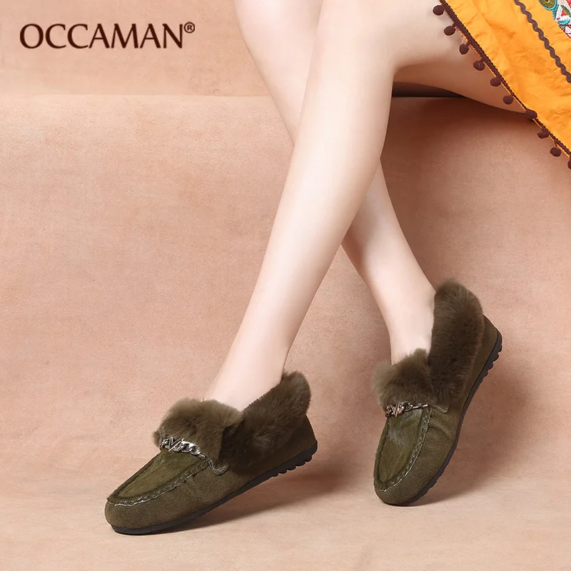 

2019 Warm Winter Ankle Boots Flat Bottom Round Toe Female Flat Non-slip Fur Women Winter Snow Boots Woman 75033