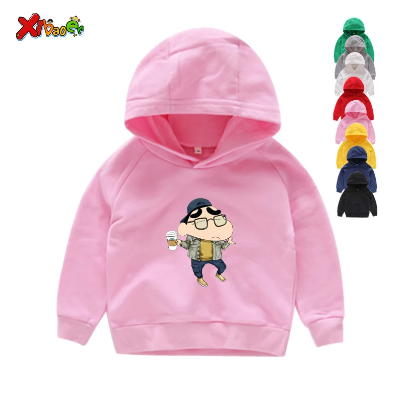 Новинка; милые детские толстовки с капюшоном Crayon Shin Chan; Сезон Зима; забавные свитера; коллекция года; Зимние толстовки с длинными рукавами с героями мультфильмов для мальчиков; толстовки; От 2 до 9 лет