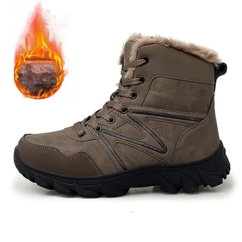 

Men Winter Snow Boots Shoes Erkek Bot Mens Boot Botines Hombre Mens Botte Homme Stivali Uomo Ankle Kar Botu Waterproof Plush Fur