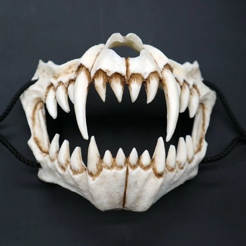 Хэллоуин резиновая маска для косплея Бог дракона Яша маска 2D ужас вечерние череп животное лицо Япония Маскарад страшная маска Тигр тенгу