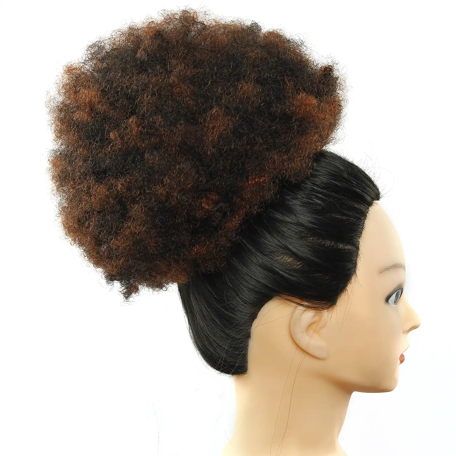 Synthetic Chignon Hair Bun Afro Kinky Curly Drawstring Short Hair
