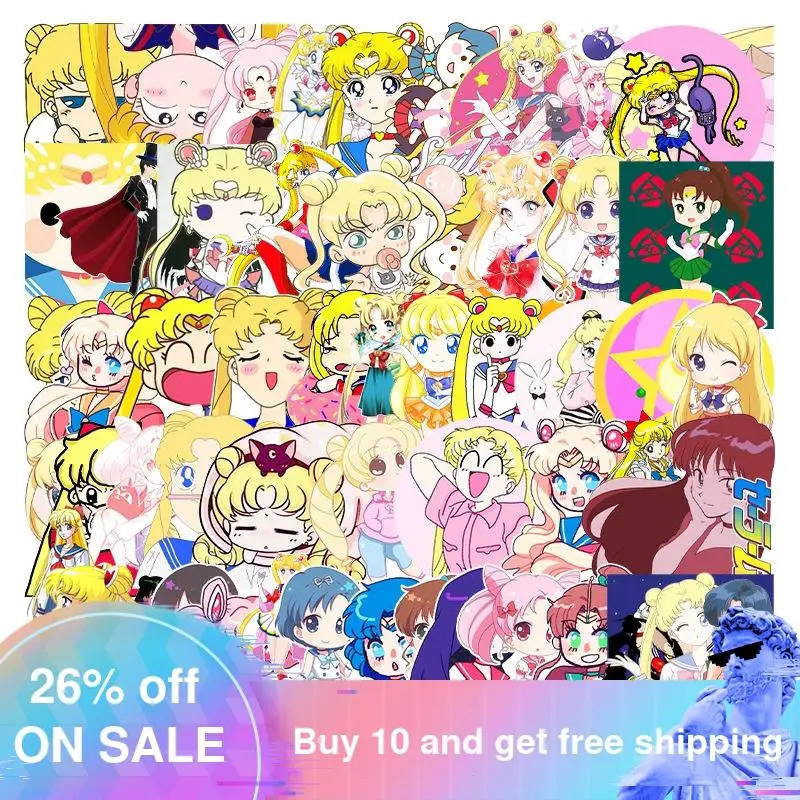 

10/30/59 Pcs Exquisite Self-made Guardian Sailor Moon Girl Scrapbooking Decorative Sticker Decoration /waterproof Paper Stickers