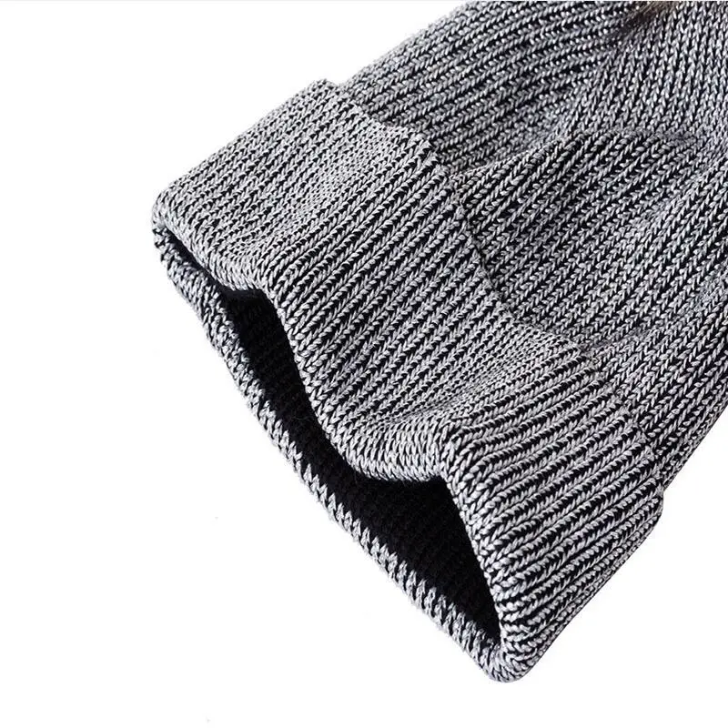Women Beanies Raccoon Fur Pom Poms Wool Hat Beanie Knitted Skullies Fashion Caps Ladies Knit Cap Winter Hats For Women