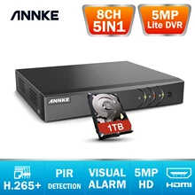 ANNKE 8CH 5MP Lite 5in1 AHD DVR support CVBS TVI AHD Analog IP Cameras HD P2P Cloud H.265+ VGA Video Recorder