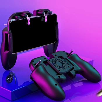 

Mobile Phone Cooling Fan Radiator 6 Finger Trigger Cellphone Game Controller H05A