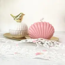 Seashell Свеча в форме ракушки формы прочный пластиковый гребешок плесень многоразовые высокой температуры и низкой температуры