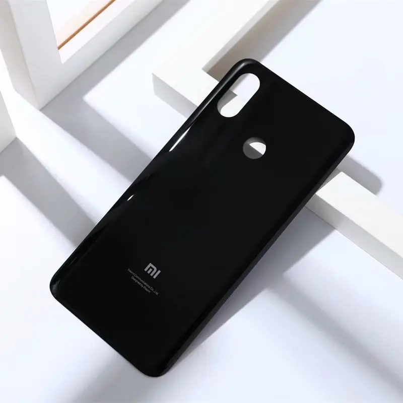 Черный Mi 8 стеклянный чехол на заднюю крышку для Xiaomi mi 8 mi 8 крышка батареи задняя дверь Замена 4 Наличие цвета для Xiaom 8 - Цвет: Черный