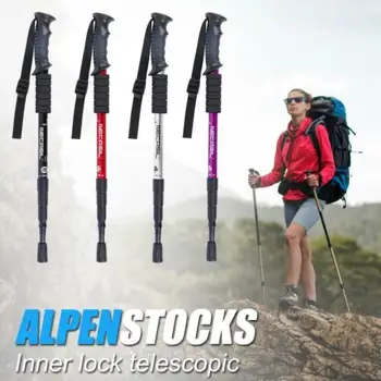 

Ultralight Canes 4 Sections Folding Trekking Adjustable Walking Sticks Camping Hiking MTB Telescopic Alpenstocks Trekking Pole