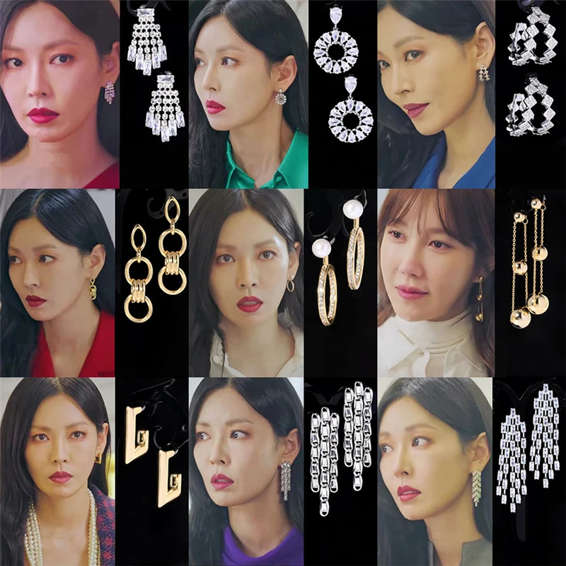 20styles 2020 fashion new korea TV Penthouse WAR IN LIFE lovely temperament elegant Earrings women Eardrop Kim So-yeon star