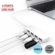 Высокая Скорость 4 Порты и разъёмы USB 2,0 Ultra Slim центр данных сплиттер мини адаптер для ноутбука Тетрадь настольных ПК USB флэш-накопители аксессуары