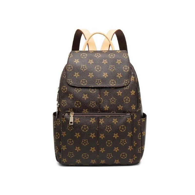 

New Fashion Baby Care Diaper Bag Trend Handbags Travel Backpack Mummy Backpack Pu Leather Change Diaper Storage Bag