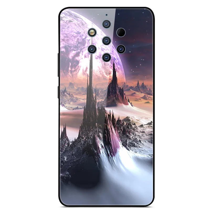 08 Для Nokia 9 PureView чехол из закаленного стекла «Планета космос» чехол из стекла для Nokia 9 Pure View Nokia9 PureView Coque Shell - Цвет: 08