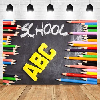 

NeoBack Back to School Backdrop Blackboard Pencil Photography Background Vinyl Back to School Themed Party Backdrops Banner