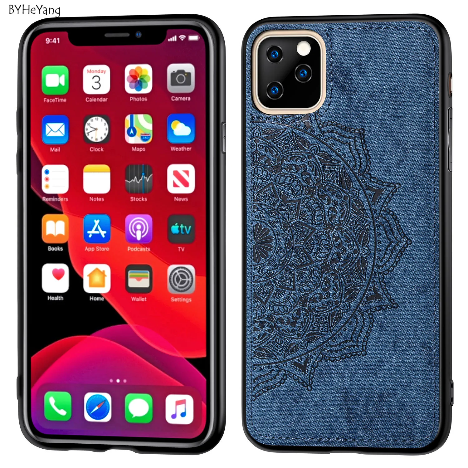 Для Apple iPhone 11 чехол для Pro Max Магнитная ткань Жесткий PC силиконовая рамка задняя