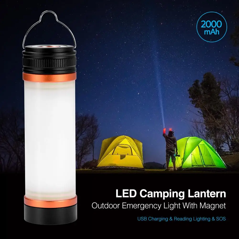 

USB Charging Camping Lantern Portable LED Tent Light Waterproof Outdoor Emergency Power Lamp 6 Modes Flashlight Mosquito Light