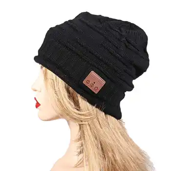 

Wireless bluetooth Earphones bluetooth 5.0 Hat Cap Beanie Knitted Warm Hat Stereo Music Headphones with Mic Sport Smart Warm Cap