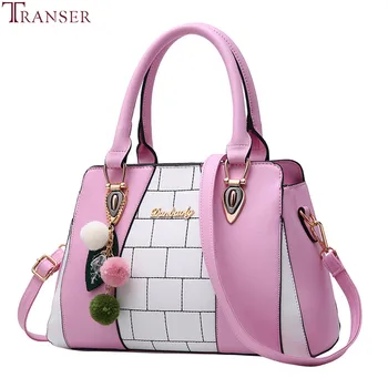 

Transer 2019 New Women's Leather Handbag Multi 6 Color Messenger Cross-body Bag Large Capacity Travel Retro Korean Style Handba
