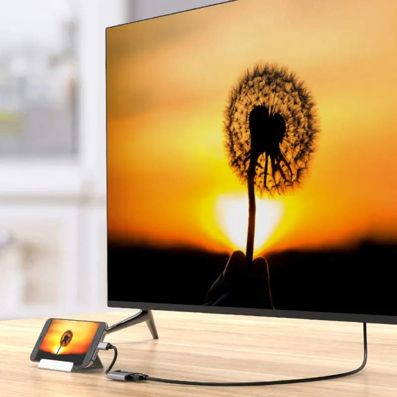 Практичный тип-c к HDMI кабель адаптер 4K HD tv и проекционный видео конвертер для компьютера