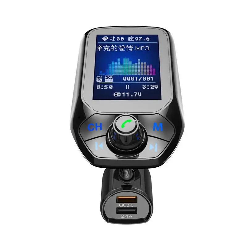 Автомобильный MP3-плеер, Bluetooth, прикуриватель, зарядное устройство, авто, двойной USB, зарядка, руки-свободные, воспроизведение музыки, телефонный звонок, CVC, шумоподавление