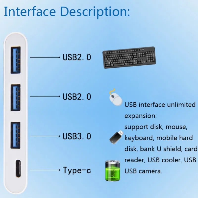 3,1 USB C концентратор тип C к USB 3,0 сплиттер конвертер адаптер для ноутбука Hab аксессуары для ноутбука дропшиппинг