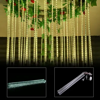 

6 Colors 50CM Meteor Shower Rain 8 Tubes Waterproof Bright LED Lights Outdoor Christmas Festival Decoration Lamp EU/US Plug