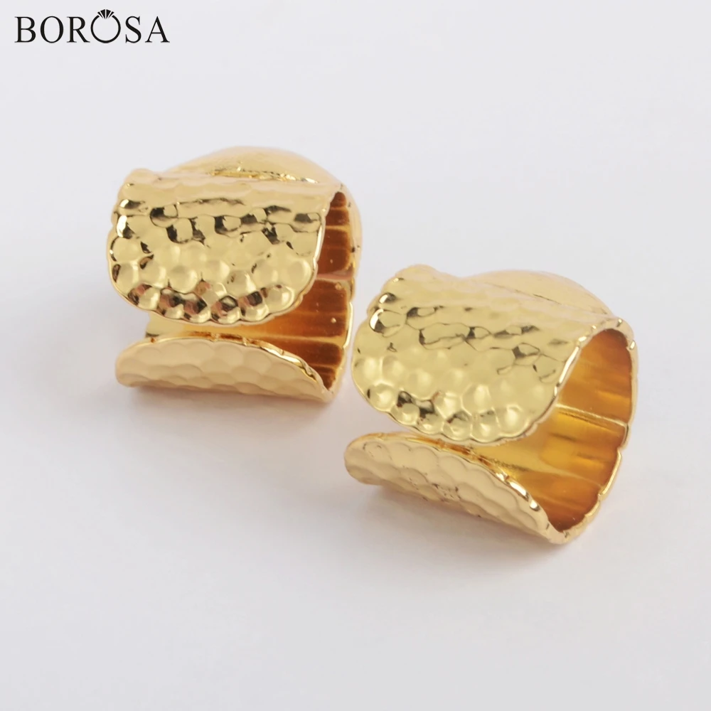 BOROSA дизайн 10 шт. новое Золотое покрытие синие Howlites женские кольца кольцо из бирюзы Размер 5~ 5,5 высокое качество драгоценные камни Кольцо G1881