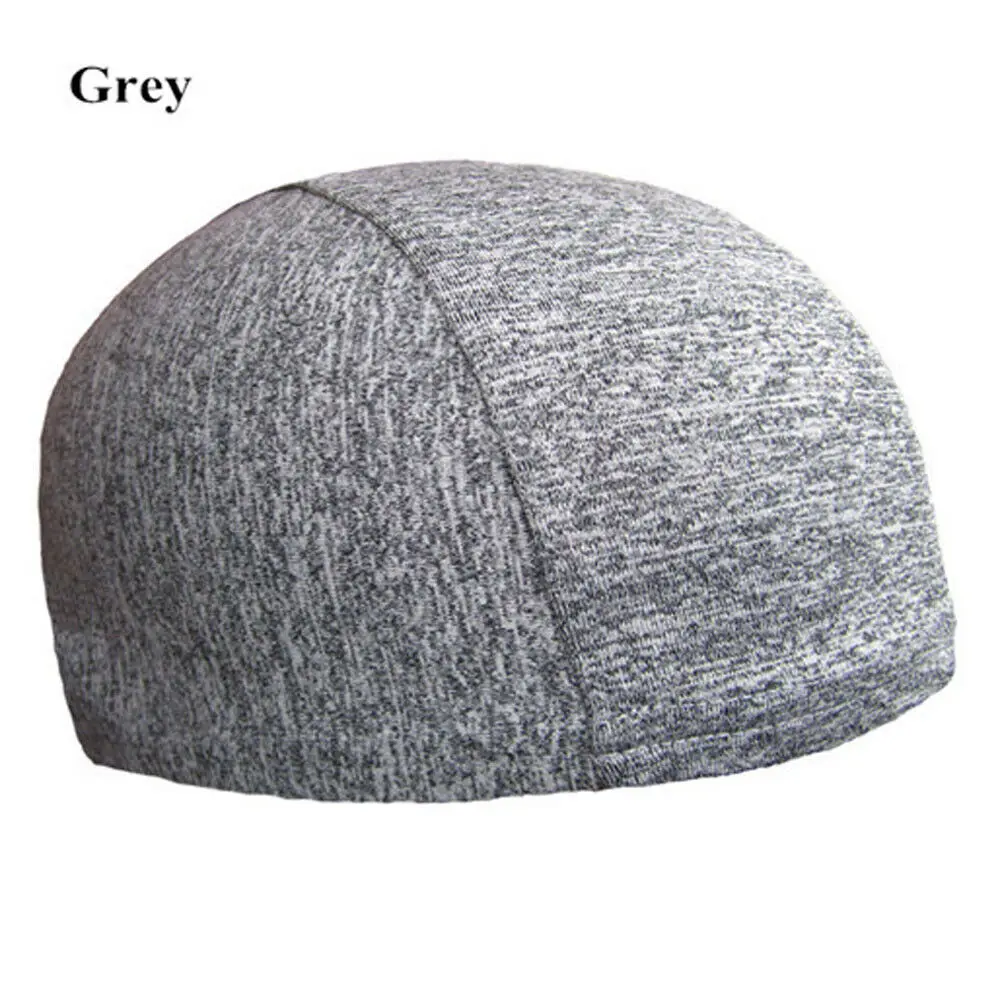 Gray Quick Mens Drying Hat Cycling Skull Cap Bike-Motorbike Under Helmet Thermal - Цвет: Gray