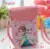 Disney cartoon princess messenger bag pu leather cute girl snack bag ladies convenient Messenger cell phone bag frozen Elsa Anna