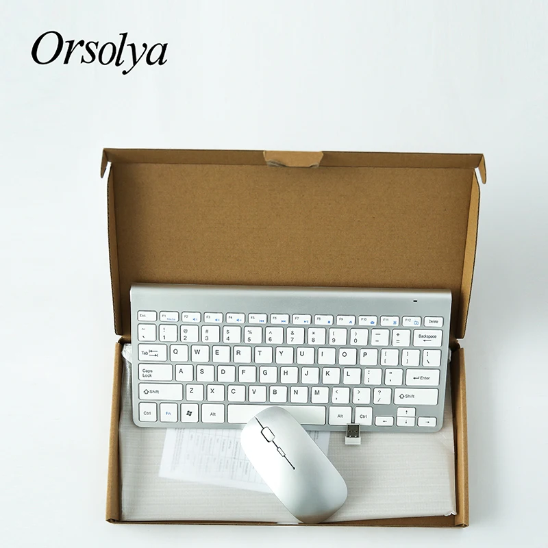 2 4G Wireless Keyboard and Mouse Mini Keyboard Mouse Combo Set For Laptop Desktop PC Office 5